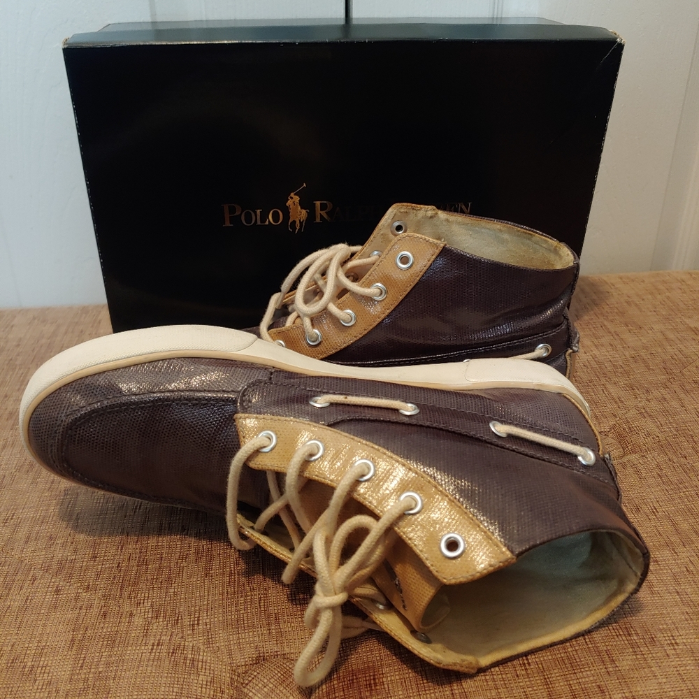 Polo Ralph Lauren Lander Chukka Coated Boat Shoes - Picture 5 of 11